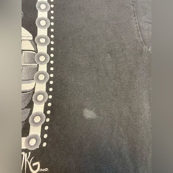 VINTAGE Vegas Kinda Guy Pin Up Sexy Girl Graphic Men XL Black Short Sleeve - Picture 3 of 9